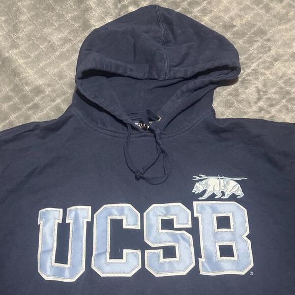 UCSB University California Santa Barbara Large L Pullover Hoodie Bear Gear Blue - Picture 2 of 8